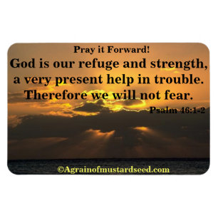 God is our refuge Bible Quote Magnet