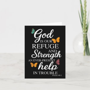 God Is Our Refuge Bible Verse Psalm 46_1 Card