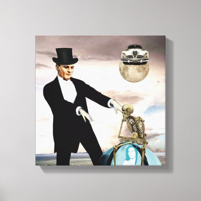 God is playing 1 canvas print (Front)