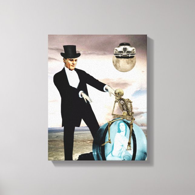 God is playing 1 canvas print (Front)