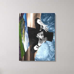 God is playing 2 canvas print