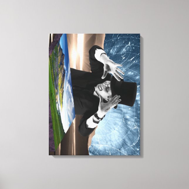 God is playing 2 canvas print (Front)