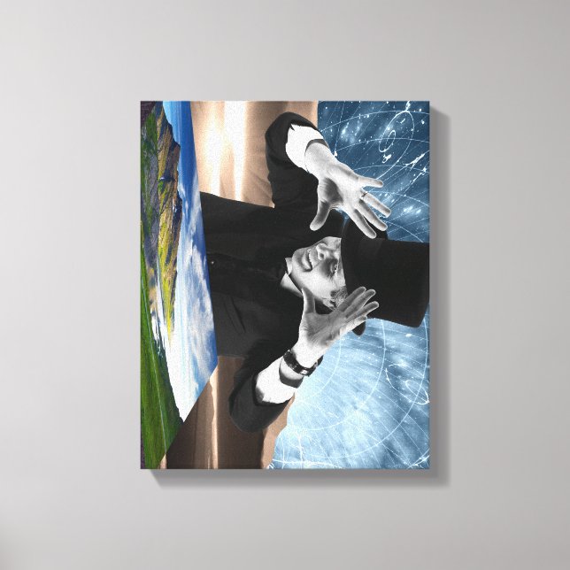 God is playing 2 canvas print (Front)