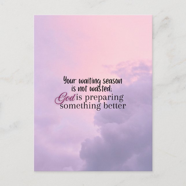 God is preparing.... Christian typography  Postcard (Front)