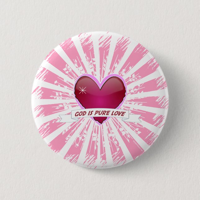 God is Pure Love 6 Cm Round Badge (Front)