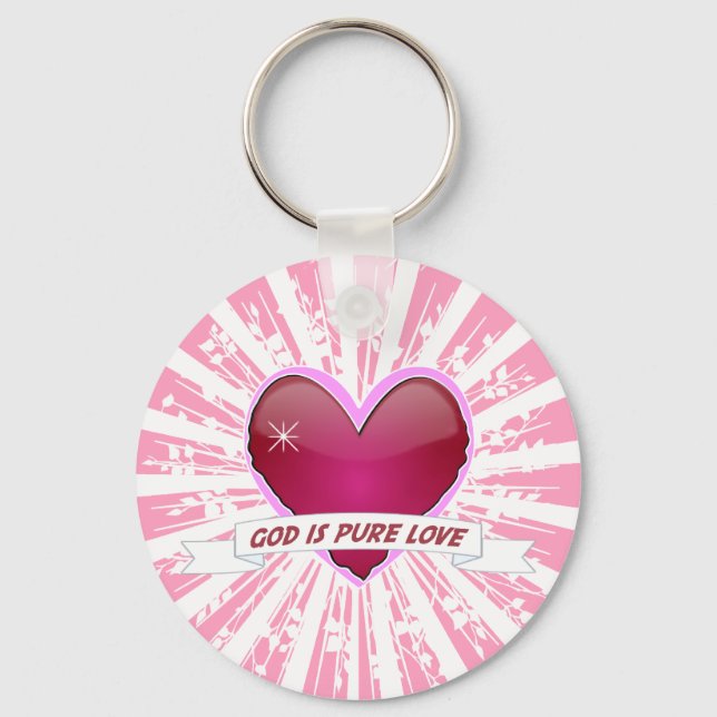 God is Pure Love Key Ring (Front)