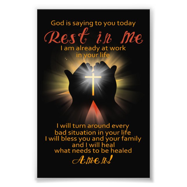 God Is Saying to you today Photo Print (Front)