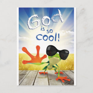 GOD IS SO COOL - Christian, religious, faith Postcard