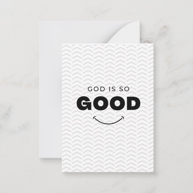 God is so Good Bible Herringbone Christian Faith Card (Front)