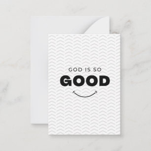 God is so Good Bible Herringbone Christian Faith Card