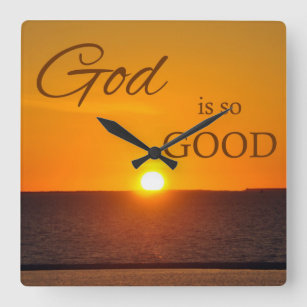 God is So Good Sunset Wall Clock