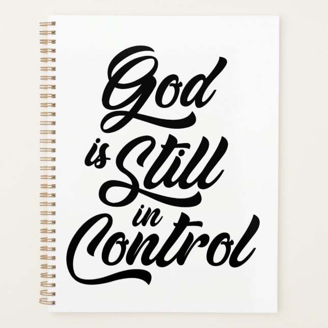 God is Still in Control Christian Quote Planner (Front)