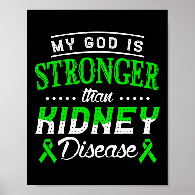 God Is Stronger Than Kidney Disease  Poster (Front)