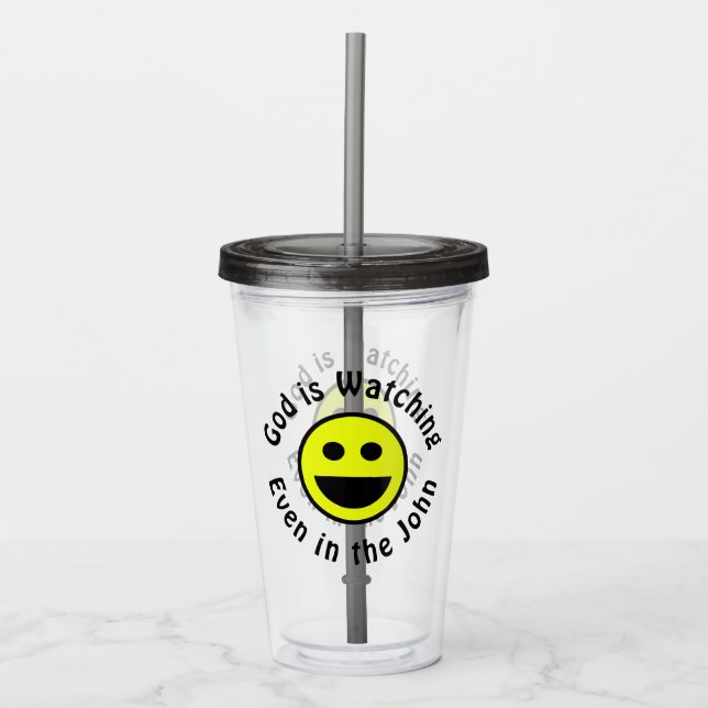 God is Watching Acrylic Tumbler (Front)