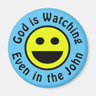 God is Watching magnet
