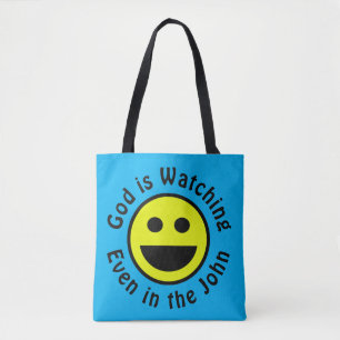 God is Watching  Tote Bag