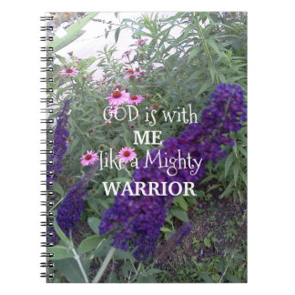 God Is With Me Like A Mighty Warrior Notebook
