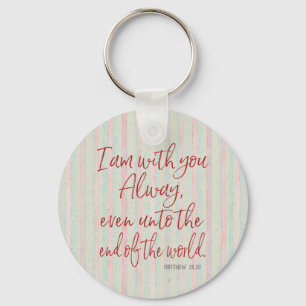 God is With You Always: Red Letter KJV Scripture Key Ring