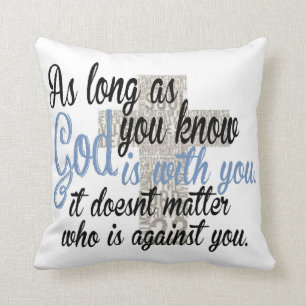 God is with you cushion
