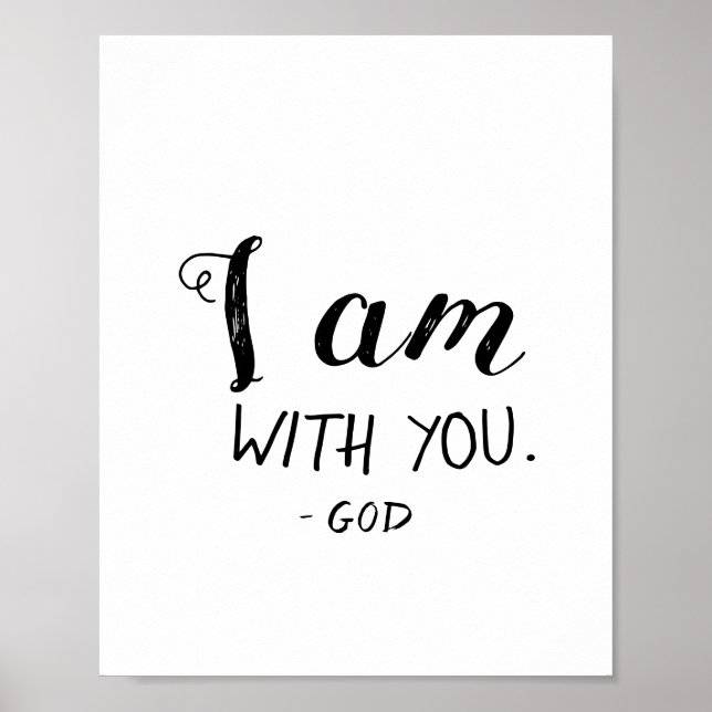 God is With You I Am Christian Wall Art (Front)