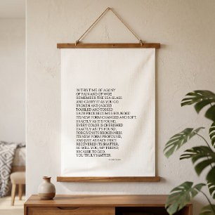 God Is With You Inspirational Poem Tapestry White