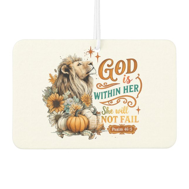 God Is Within Her...  Car Air Freshener (Front)