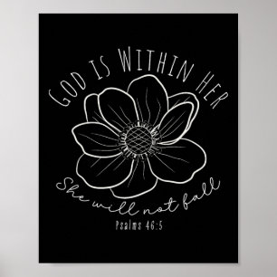 God Is Within Her Fall Autumn Poster