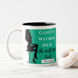 God Is Within Her Mug Teal/Blk/Wht