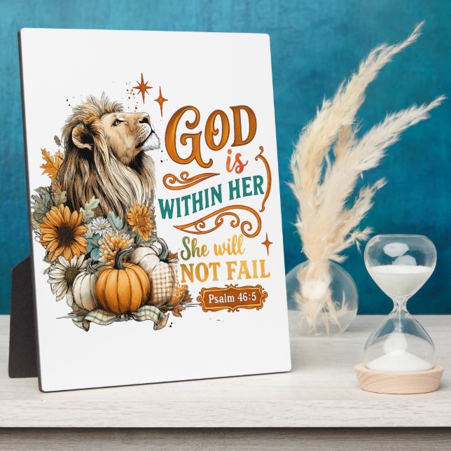 God Is Within Her...  Plaque (Side)