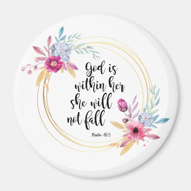 God is Within Her Psalm 46:5 Magnet (Front)