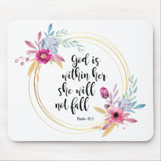 God is Within Her Psalm 46:5 Mouse Mat