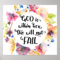 God is Within Her She Will Not Fail Art Print