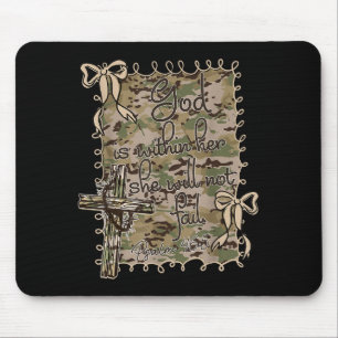 God Is Within Her She Will Not Fail Christian Bibl Mouse Mat