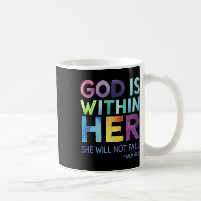 God Is Within Her She Will Not Fail Psalm 465 Reli Coffee Mug (Right)