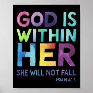 God Is Within Her She Will Not Fail Psalm 465 Reli Poster