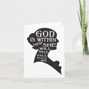 God Is Within Her She Will Not Fall Card