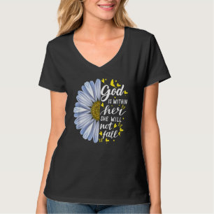 God Is Within Her She Will Not Fall Christian Vers T-Shirt