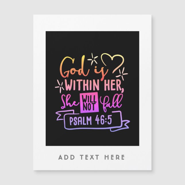 God Is Within Her She Will Not Fall FAITH Girls (Front)