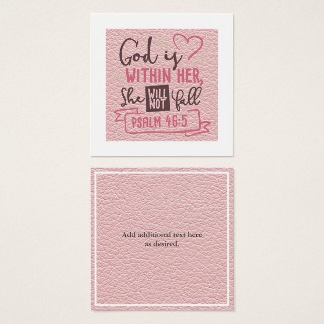 God Is Within Her She Will Not Fall FAITH Girls (Front & Back)