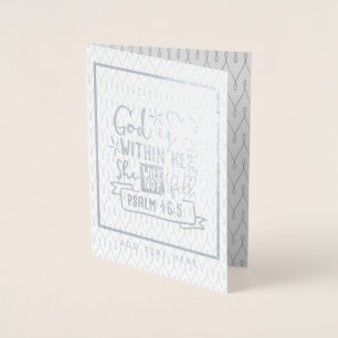 God Is Within Her She Will Not Fall FAITH Girls Foil Card