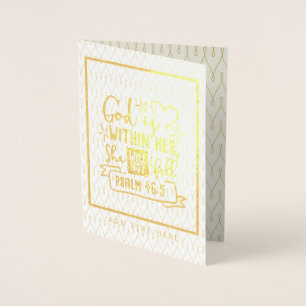 God Is Within Her She Will Not Fall FAITH Girls Foil Card