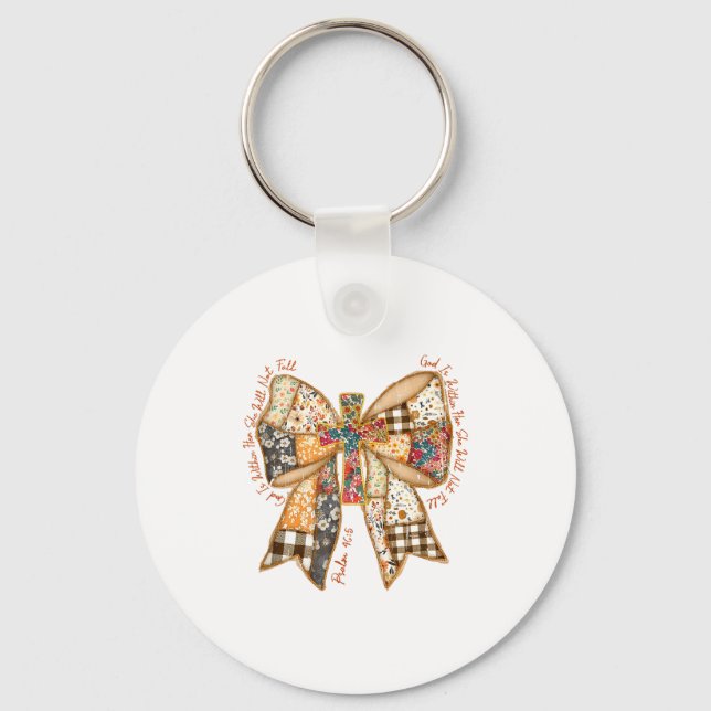 God Is Within Her She Will Not Fall, Jesus, Christ Key Ring (Front)