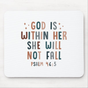 God Is Within Her She Will Not Fall Mouse Mat