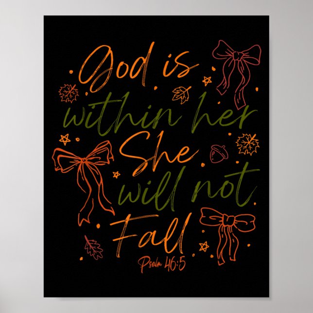 God Is Within Her She Will Not Fall  Poster (Front)