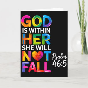 God Is Within Her She Will Not Fall Psalm 46-5 Card