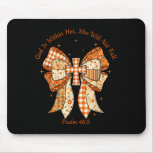 God Is Within Her She Will Not Fall Psalm 46_5 Coq Mouse Mat