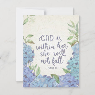 God Is Within Her She Will Not Fall Religious Post Holiday Card