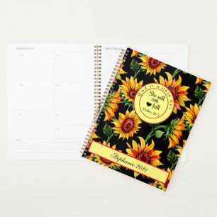 God Is Within Her She Will Not Fall Sunflower 2021 Planner