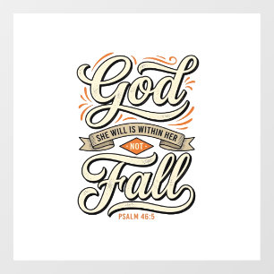 God Is Within Her She Will Not Fall Vintage Shirt_ Window Cling