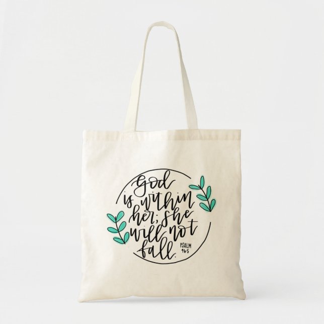 God is Within Her - Tote Bag - Calligraphy Design (Front)